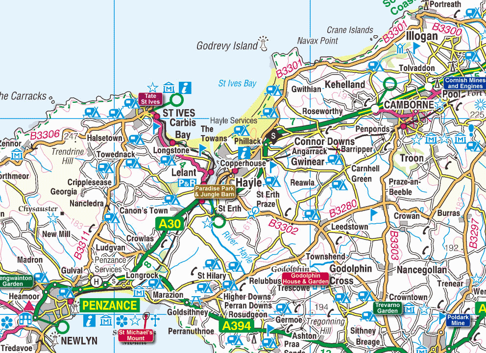 Cornwall Map Cornwall Guide