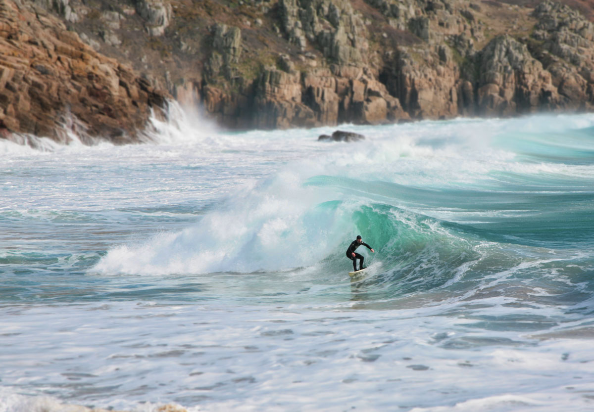 Porthcurno  Foamy pits  Cornwall Guide