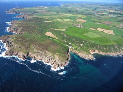 Portgwarra and St Levan from the air