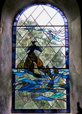 Bryher church stained glass window