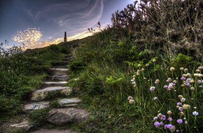 Steps up to Cape Cornwall