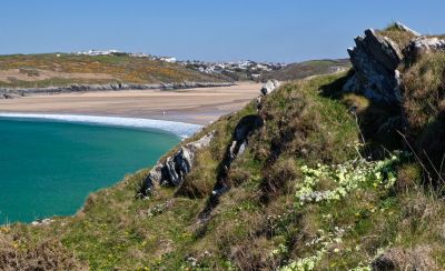 Crantock beach from West Pentire Point