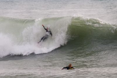 Surfer Embedded in Wave!
