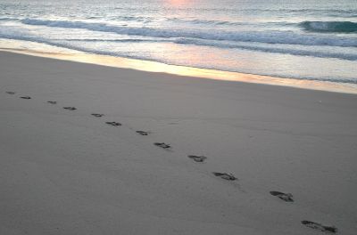 Sunset Footprints