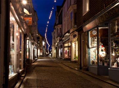 Fore Street, St Ives by Night