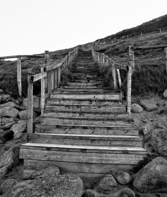 Steps at Gwenver Beach