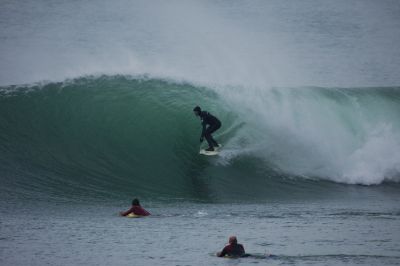 Porthleven Surfer Gets a Barrel