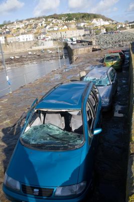 Sea Damaged Cars - Mousehole