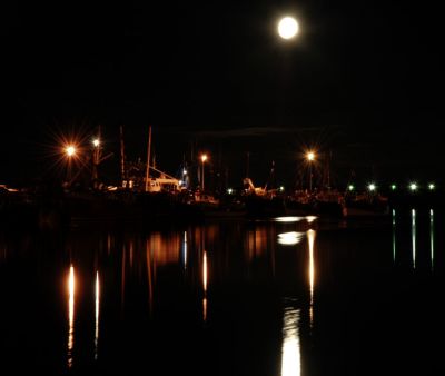 Newlyn Harbour - Full Moon