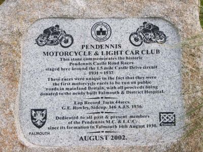 Pendennis Motorcycle and Light Car Club Plaque
