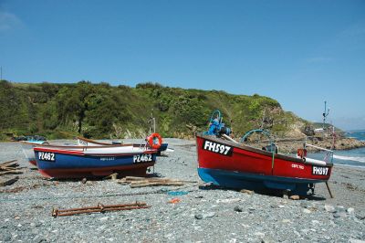 Boats on Porthallow Beach