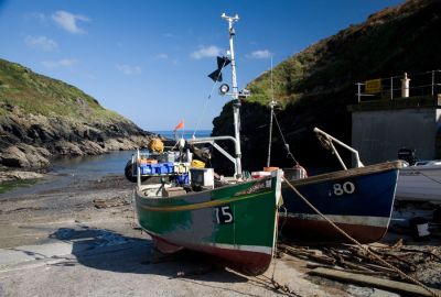 Portloe Harbour and Fishing Boats