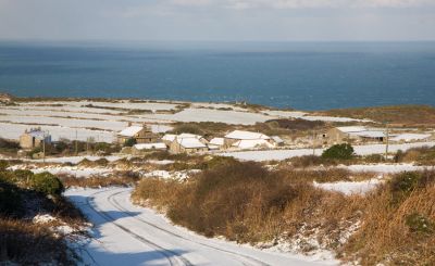 West Penwith coast in the Snow