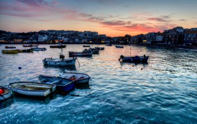 St Ives Harbour sunset