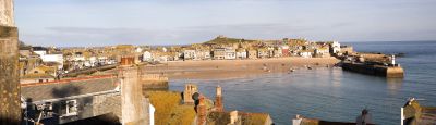 St Ives Harbour Beach Panorama