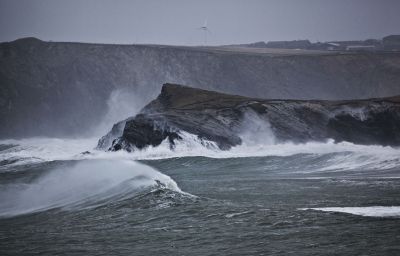 Storm in Newquay Bay