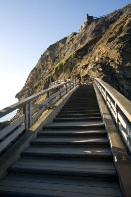 Steps to Tintagel Island