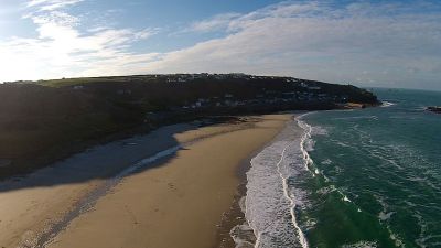 Sennen beach from the air video